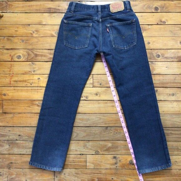 Levi’s 511 knit jeans size 12 regular/26 blue straight lightly distressed pocket - Picture 6 of 11